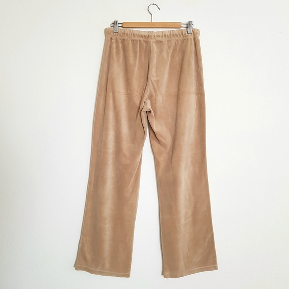 Vtg Boca Tan Velour Track Pants - Picture 2 of 4